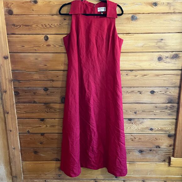 Kasper ASL Sleeveless Textured Red Dress Size 12 - Picture 1 of 5